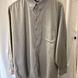 Perry Ellis Gray Pin Stripe Button-Up Shirt